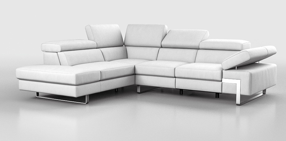 Laghina - corner sofa with 1 electric recliner - left peninsula